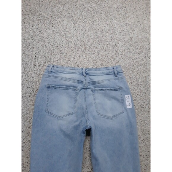 32 Buckle Vervet 90s Y2k High-Rise Straight Leg Crop Distressed Ripped - Picture 4 of 6